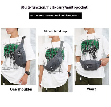 Men's Multifunctional Waist Bag Wear-resistant Waterproof Crossbody Bags